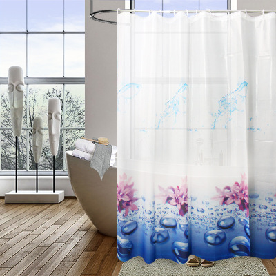 Simple Modern Thickened Waterproof and Mildew-Proof Partition Curtain PEVA Shower Curtain for Free