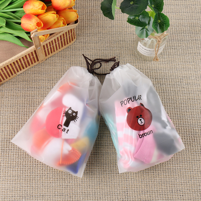 customized reusable waterproof large colorful printing drawstring bag colthes packaging bag