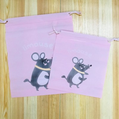 eco friendly cheap promotional custom size color travel storage bag cute colorful printing drawstring bag