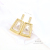 Cross-Border Golden Trend New Style Earrings Exaggerated Personalized Women's Geometric Ear Studs Trapezoid Metal Earrings Factory Direct Sales