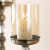 Nordic Metal Candlestick Decoration with Glass Cover Wedding Model Room Candle Holder Home Decoration Technology Decoration