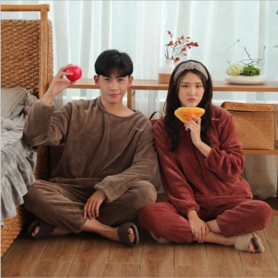 Pajamas Women's Autumn and Winter New Season Thickened Warm Fairy Large Size Warm Suit Men's Home Wear