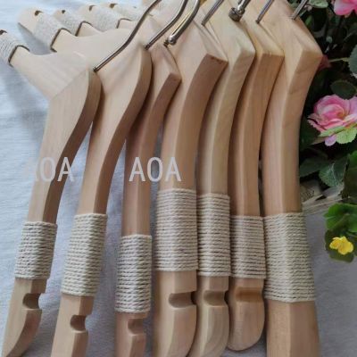 Solid wood non-skid coat rack Bamboo wood plywood pants rack