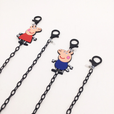 Cute Pig Multifunctional Cartoon Pendant 58 Cm Acrylic Mask Lanyard Eyeglasses Chain Neck Rope Anti-Lost Chain