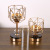 High-End Black Glass Metal Candle Holder Decorative Crafts Decoration European Foreign Trade Popular Style Candlestick Set Decoration