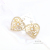 Hollow Jeweled Heart-Shaped Ear Studs Simple Women's Small Cute Korean Fashion Earrings 2020 New Fashion Net Red