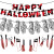 Halloween Ghost Festival Horror Decoration Blood Letter Hanging Flag Banner Set Halloween Latte Art Party Supplies Wholesale
