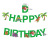 Cross-Border Tropical Palm Dinosaur Animal Birthday Pulling Banner Happy Birthday Letter Banner Wholesale Customization