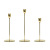 Modern Minimalist Wrought Iron Metal Candlestick Three-Piece Set Home Sample Room Soft Decoration Decorations Golden Candlestick Ornaments