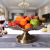 European Style Dining Table Living Room Decoration Glass Fruit Plate Creative Iron Metal Crafts Soft Home Decoration