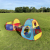 Children's Indoor and Outdoor Crawling Folding Game House Hole Three-Piece Tent Three-in-One Shooting Ball Pool Baby Toys