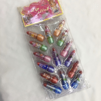 30-in-Box Children and Girls Mixed Fruit Color Lipstick Play House Toy Student Nourishing Lipstick Lipstick