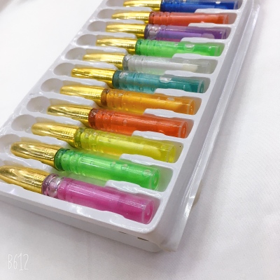 12-in-Box Children and Girls Mixed Moisturizing Colorful Fruit Color Lipstick Lip Balm Play House Toys