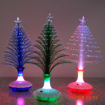 Led Colorful Optical Fiber Tree Christmas Tree Luminous Tree Christmas Supplies Crafts Gift Present