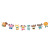 Kindergarten Classroom Decorations Arrangement Animal Flag 8 Pieces Paper Birthday Party Dinosaur Latte Art Hanging Flag