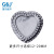Iron Sheet Oval Egg-Shaped Frosted Bottom Metal Tooth Plate Oval Flat Bottom Stick-on Crystals Decorative Metal Crafts Support Shell