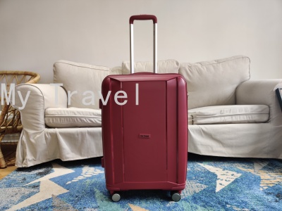 Luggage Suitcase Password Suitcase Luggage Pp Material Zipper Three-Piece Trolley Case Pp057