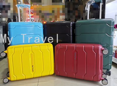 Luggage Luggage Password Suitcase Luggage Pp Material Zipper Three-Piece Trolley Case