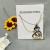 Elegant High-Grade Online Influencer Earrings Pendant Stainless Steel Small New Trendy 2021 Couple Fashion Chain Set