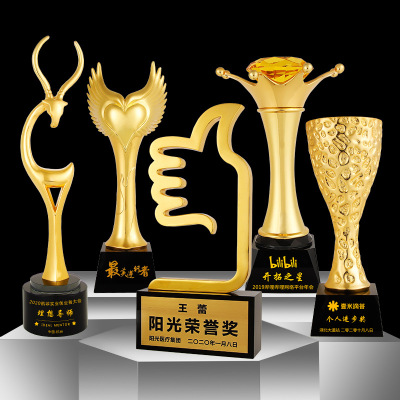 Crystal Trophy Metal Medal Customization Activity Competition Trophy Customization Company Party Awards Personal Prize