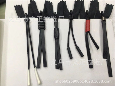 No. 3 Invisible Zipper Special Pull Head Circle Head Japanese Buckle Zipper Head Rope Bags Nylon Silk Zipper