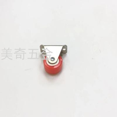 Red Plastic Directional Wheel Small Furniture Casters Flatbed Trolley Casters Furniture Directional Wheel Scaffolding Directional Wheel