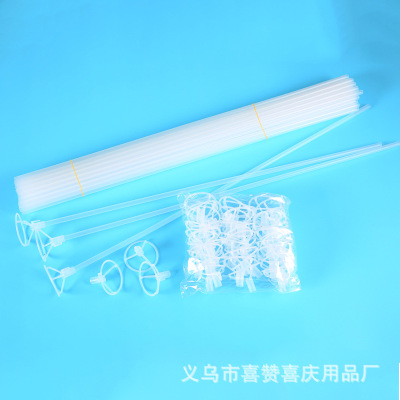 Bounce Ball Balloon Pole Wholesale 70cm Transparent Pole Luminous Bounce Ball Support Rod Rocker Pole Handle balloon stick