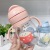 Children Harness Handle No-Spill Cup Infant Cup with Straw V-Shaped Straw Inverted Non-Leaking Coppertone Training Cup