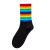 Rainbow Bar Socks Women's Korean Style Long Spring and Autumn Cotton Instagram Mesh Red Tide Socks All-Match High-Top Men's and Women's Same Socks