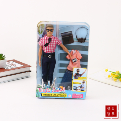 Barbie Doll Prince Boyfriend Plaid Shirt Sunglasses Style Play House Toy Bridegroom Boys Birthday Gift