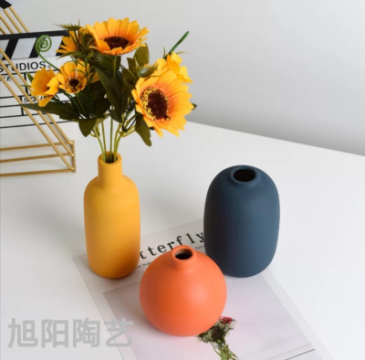 Modern Minimalist Ceramic Small Vase Ins Mini Home Living Room Decorations Decoration Soft Outfit Crafts Flower Ware