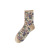 Japanese Style Retro Socks Women's Mid-Calf Ethnic Style Floral Bunching Socks Women's Korean Style Ins Popular Net Red Style Artistic All-Match