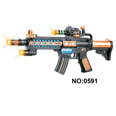 Mei Zhi New M16 Children's Electric Toy Gun Flash Vibration Sound and Light Music Gun Assault Step Grab Boy 3-6 Years Old
