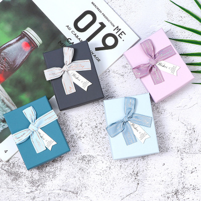 Rectangular Earrings Necklace Jewelry Storage Gift Box Valentine's Day Portable Gift Jewelry Box with Hand Small Gift Box