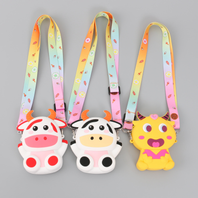 Children's Silicone Small Bag Shoulder Bag Accessories Coin Purse 2021 New Cute Cartoon Cute Baby Shoulder Messenger Bag