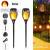 LED Solar Lamp Decoration Ground Plugged Light Outdoor Flame Garden Lamp Garden Lawn Lamp