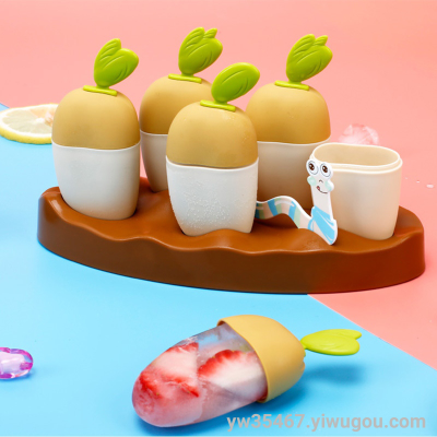 S42-0581 Cartoon Household Homemade Ice Candy Mold Ice Cream Sorbet/Popsicle Mold Children's Ice Cube Mold