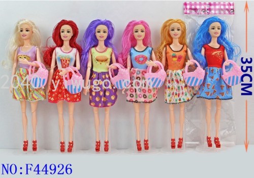 Play House Children‘s Toys 11 Joints Solid Fashion Barbie Doll with Bag F44926