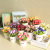 Factory Direct Sales Small Emulational Pot Plant Love Pot Planting Fake Flower Bonsai Artificial Flower Bonsai Small Flower Pot
