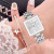Fashion Creative Square Dial Diamond Bracelet Watch Women Rhinestone Quartz Wrist Watch Women Watch in Stock