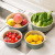 [Large Thickened Double-Layer Drain Basket] Vegetable Washing Storage Basket Household Plastic Fruit Washing Basket round Storage Basket