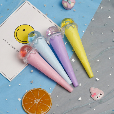 Creative Design Ice Cream Cone Gel Pen Silky Easy to Write Office Stationery Student Prize Gift Black Core