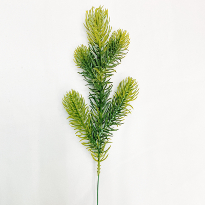 Simulation Plant Simulation Pine Tree Branch Single-Sided Three-Dimensional Pine Needle Christmas Crafts Decorative Leaves Pine Branches Cross-Border