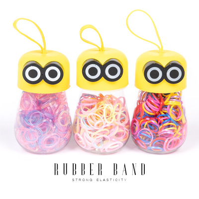Children's Cartoon Barrel Hair Rope Hair Accessories Black Small Rubber Band Thick Color Hair Band Rubber Band