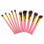10 PCs 5 Big 5 Small Makeup Brushes Set Portable Models Wooden Handle Makeup Brushes Large Beauty Tools