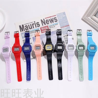 Factory Direct Trendy Ins Style Unicorn Small Square Waterproof Sports Electronic Watch for Boys and Girls Students