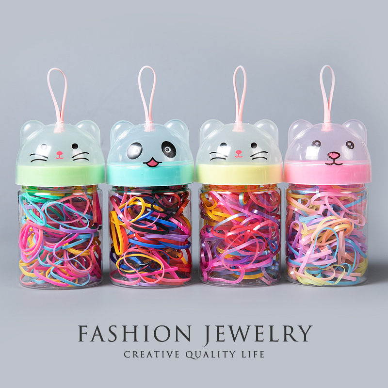 韩版彩色儿童小皮筋厂家直供一次性发圈强拉不断发饰女橡皮筋批发