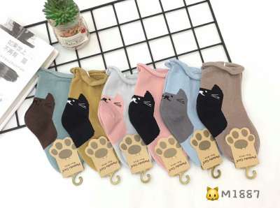 Autumn New Korean Style Cat Fashion Children's Socks Cartoon Cute Children's Cotton Socks Children Tube Socks Factory Wholesale