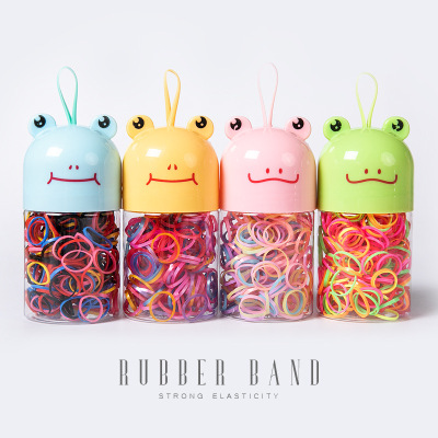 Korean Style Summer Baby Hair Tie Small Rubber Band Cute Frog Bottled Children Hair Accessories Hair Ring Rubber Band