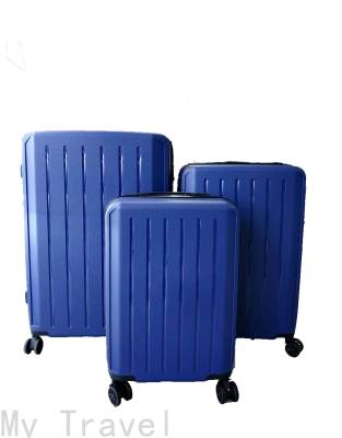 Luggage Suitcase Password Suitcase Luggage Pp Material Zipper Three-Piece Trolley Case Pp004